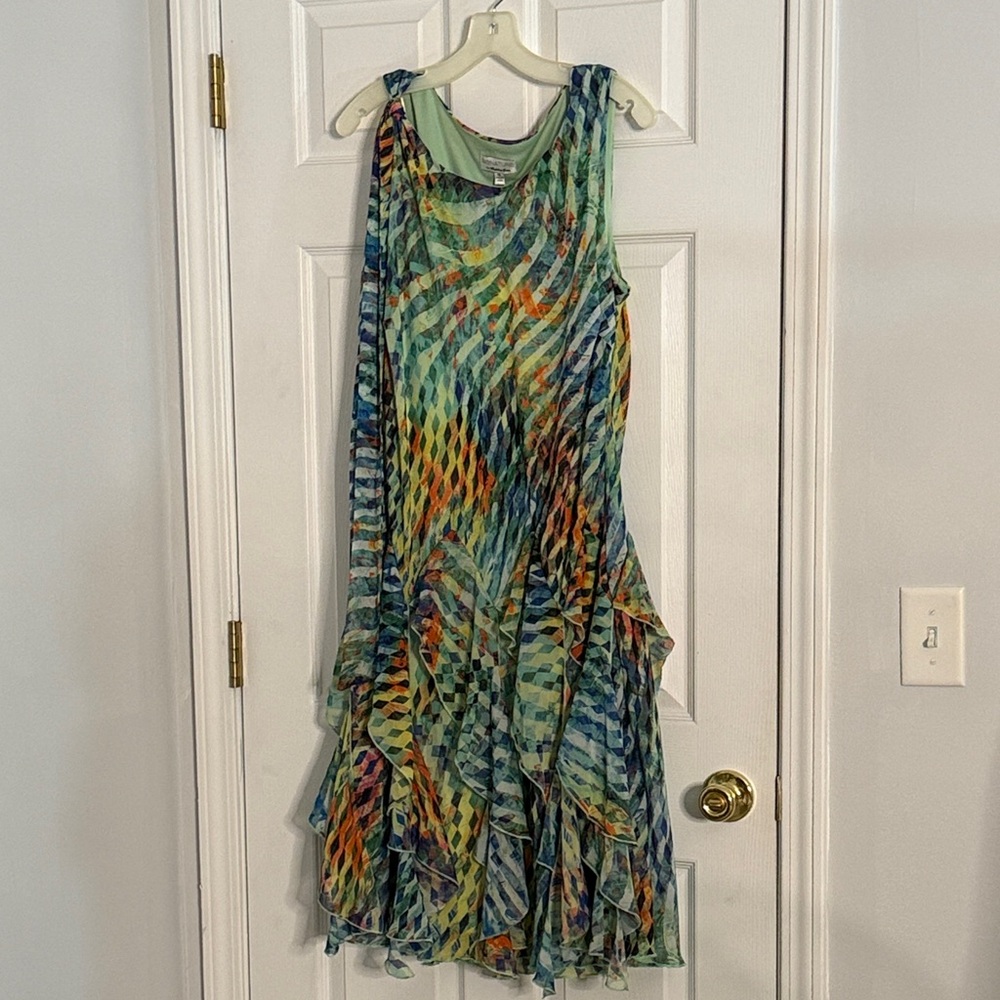 Multicolor Sleeveless Women's Dress